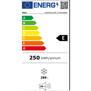 CONGELADOR VERTICAL BEKO B3RFNE314XB