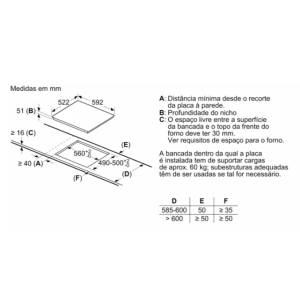 PLACA DE INDUÇÃO 60cm BALAY 3EB961LR